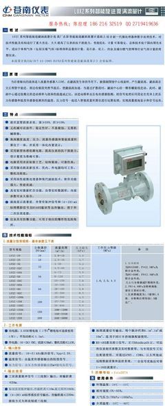 氣體旋進漩渦流量計LUXZ-80Z_電子電工儀器_流量儀表_氣體流量計_產品庫_中國化工儀器網